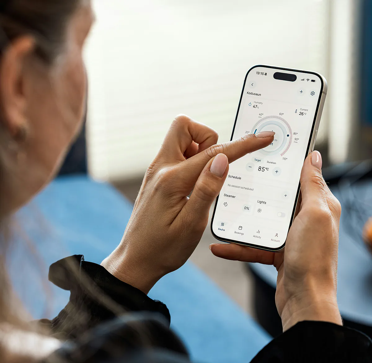 A person using a mobile application