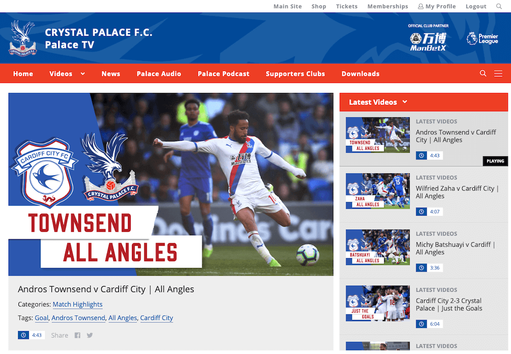 Palace TV Website