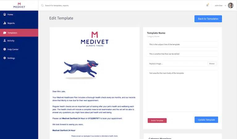 Medivet Reminders