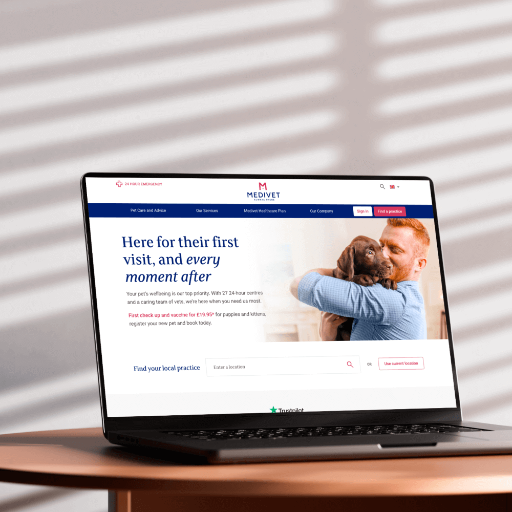 A side-by-side comparison of a website redesign, showcasing the old version on the left and the updated version on the right. The new design features improved layout and user-friendly navigation, enhancing the overall user experience for pet care information.
