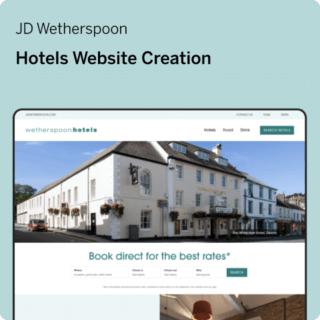 JD Wetherspoon - Hotels Website Creation