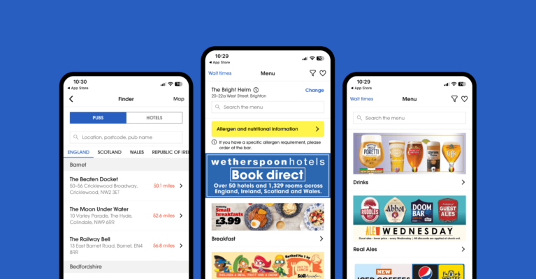 Delivering at scale with a new JD Wetherspoon Order & Pay App