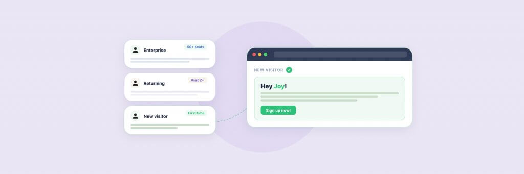 Web interface displaying user comments alongside a section welcoming a user named "Jodi," with a brief introduction and a green "Get Started" button.