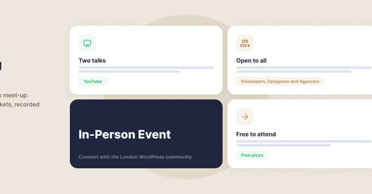 Promotional graphic for Filter, showcasing backing of the #WPLDN community with event details and features like speakers, dates, and session formats.